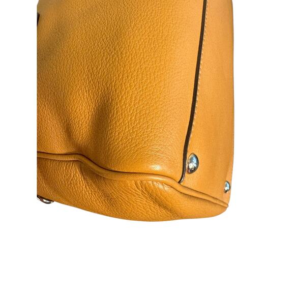 Salvatore Ferragamo Isabel Medium Leather Boston Bag in Tan - Picture 11 of 16